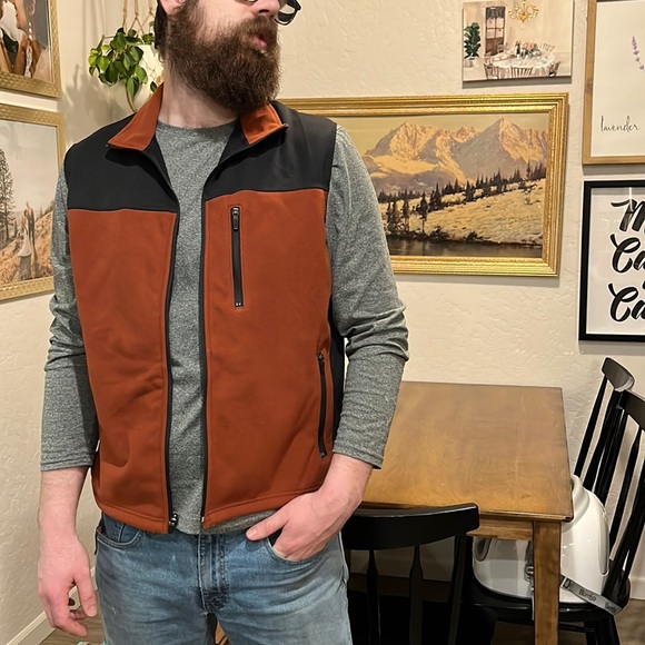 Mens Eddie Bauer Windcutter Fleece Vest Winter Fashion - Picture 1 of 2